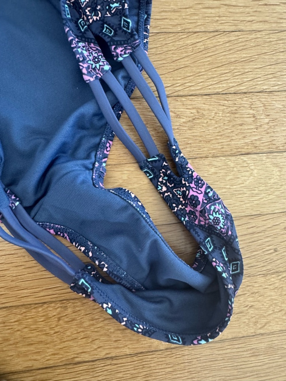 Xhilaration Swim Blue Hippy Bohemian Style 2 Piece Bikini - Picture 6 of 11